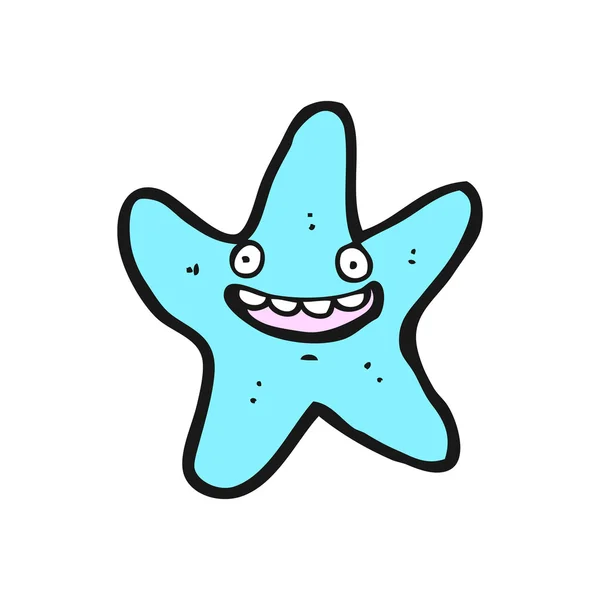 Щасливі Морська зірка мультфільм — стоковий вектор