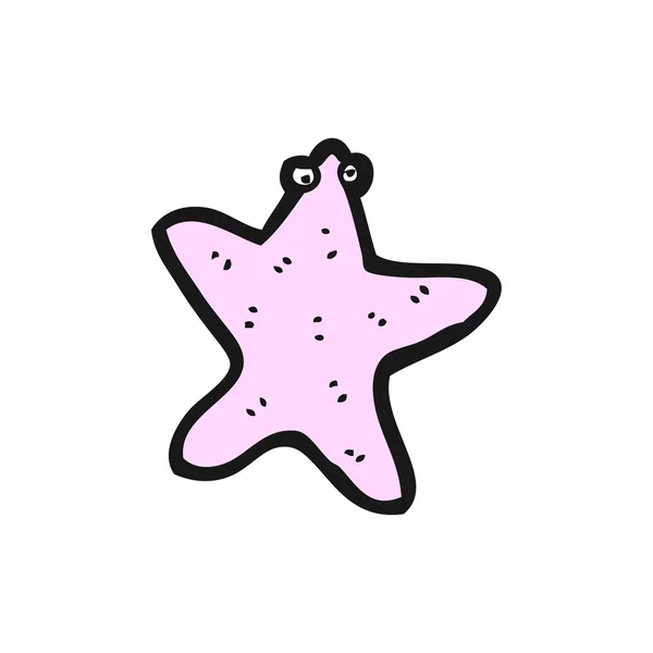 Gelukkig starfish cartoon — Stockvector