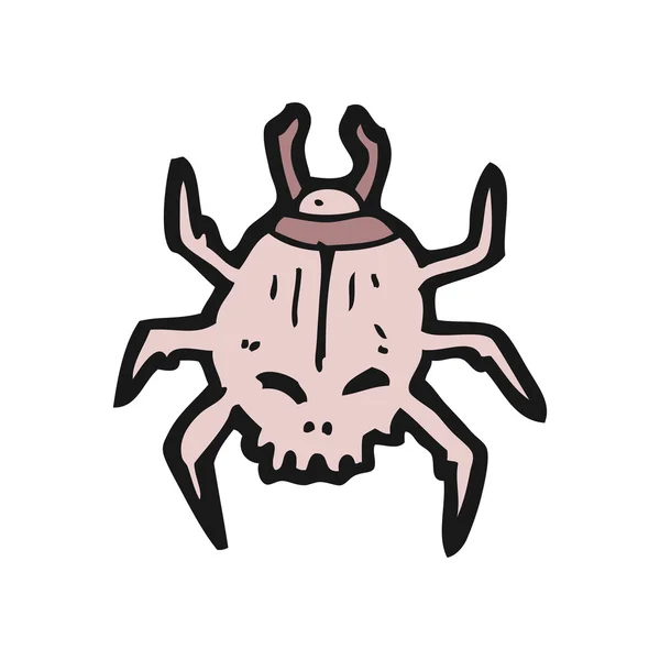 Caricatura de escarabajo de Halloween — Archivo Imágenes Vectoriales