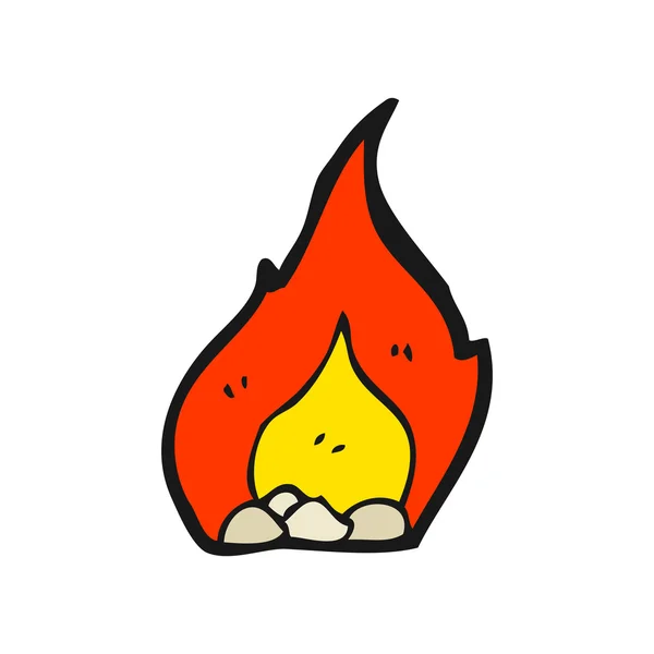 Caricature de feu de camp — Image vectorielle