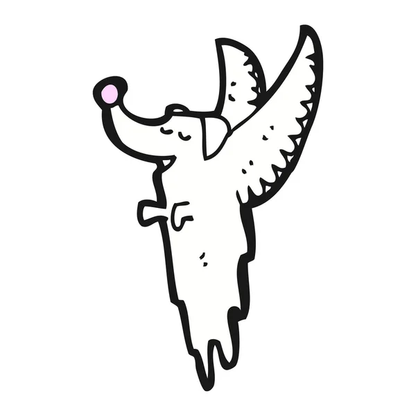 Ghost dog cartoon — Stock Vector