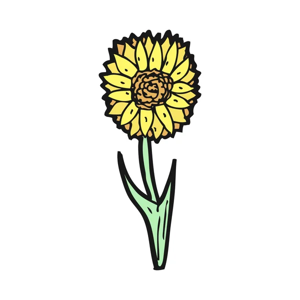 Dibujos animados de girasol — Vector de stock