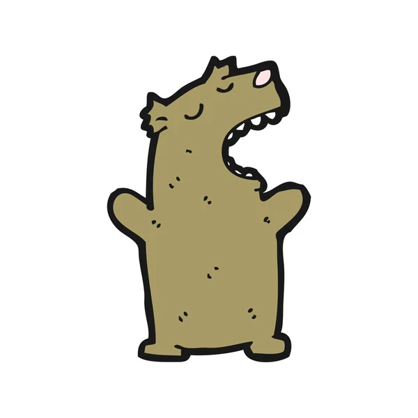 Orso ruggente cartone animato — Vettoriale Stock