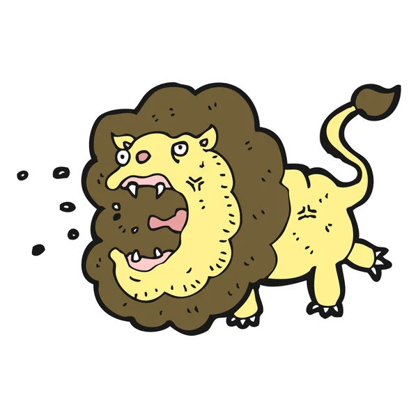 狮子咆哮卡通 — 图库矢量图片
