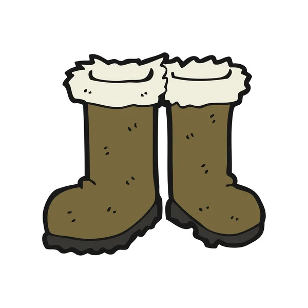 Stivali invernali cartone animato — Vettoriale Stock