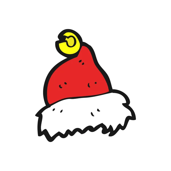 Santa şapka karikatür — Stok Vektör