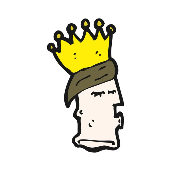 Βασιλιάδες κεφάλι κινουμένων σχεδίων — Διανυσματικό Αρχείο
