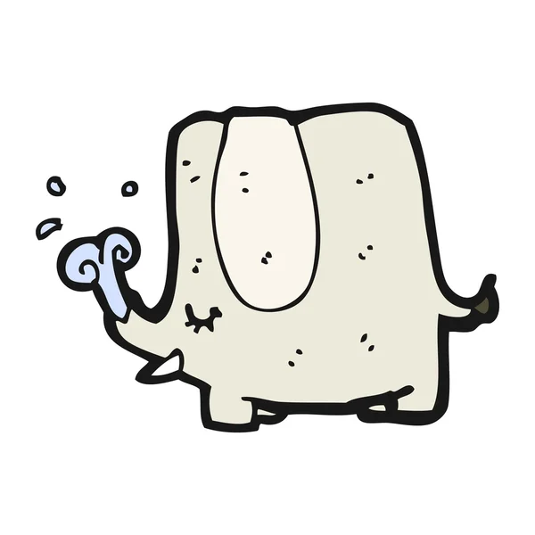 Cartone animato grasso elefante — Vettoriale Stock