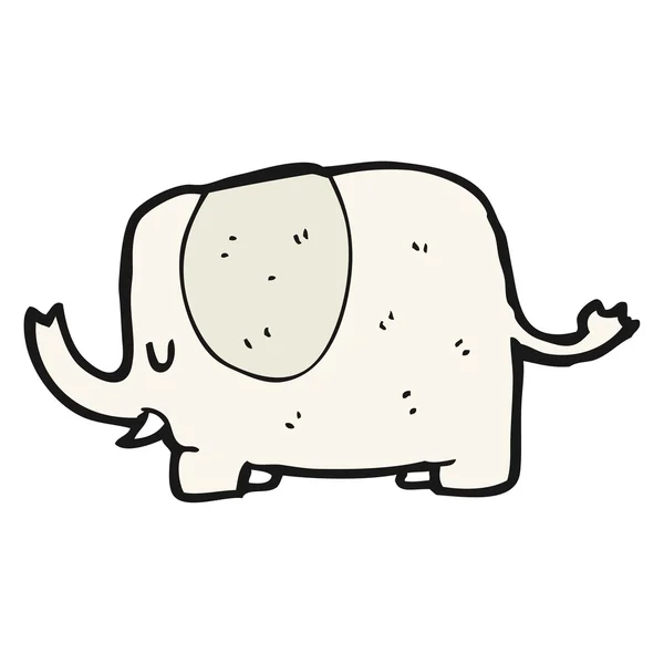 Fett elefant cartoon — Stock vektor