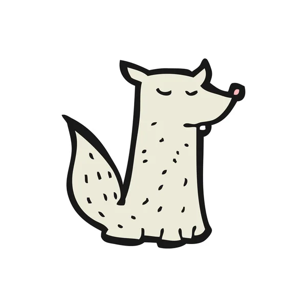 Pequeno desenho animado lobo — Vetor de Stock