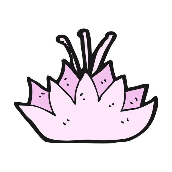 Happy lotus blossom cartoon — Stock Vector