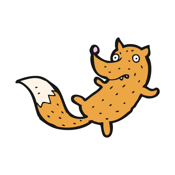 Funny fox cartoon — Stock Vector
