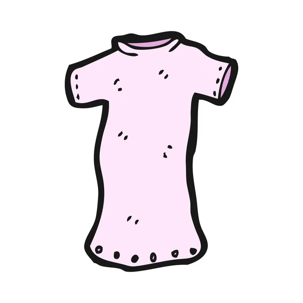 Vestido rosa t-shirt desenhos animados — Vetor de Stock