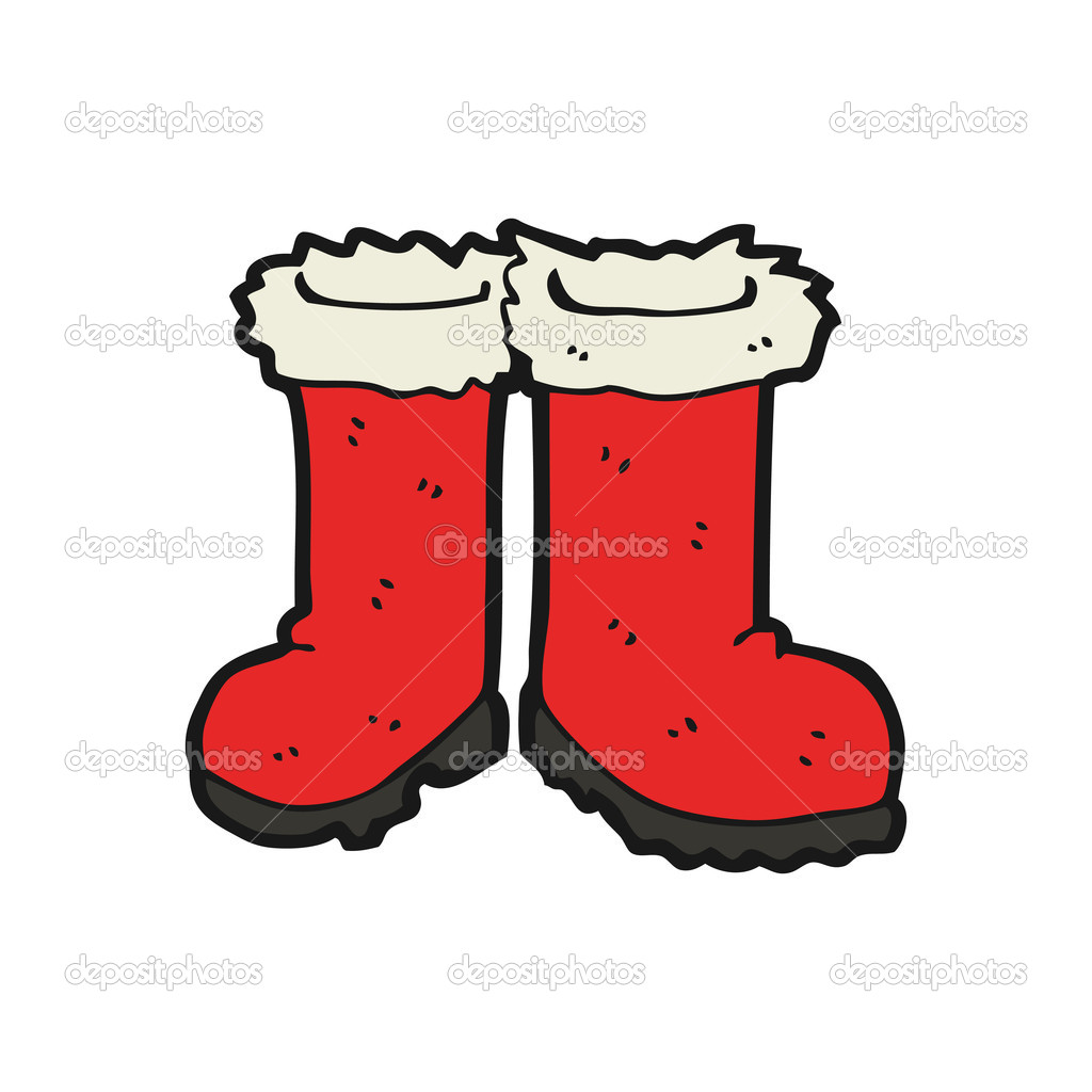 Santa claus boots cartoon — Stock Vector © lineartestpilot #14926875