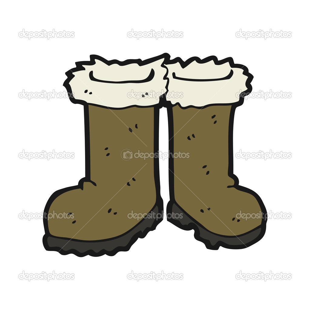 Winter boots cartoon