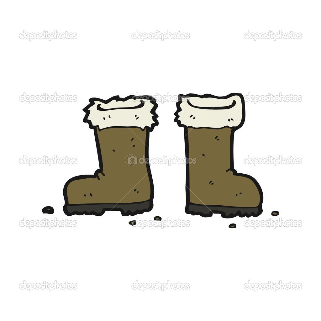 Winter boots cartoon