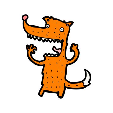 mutlu sallayarak tilki