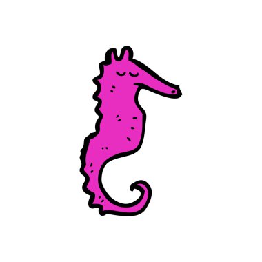 pembe seahorse ile konuşma balonu