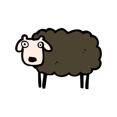 Kara koyun karikatür