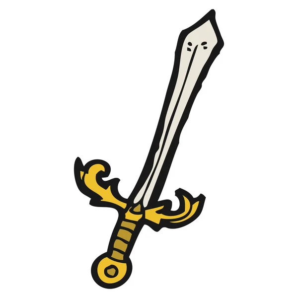 Excalibur cartoon — Stockvector