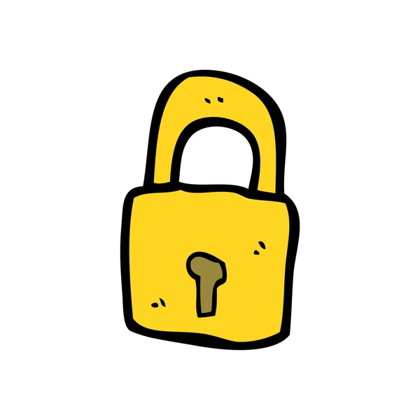 Cartoon padlock — Stock Vector