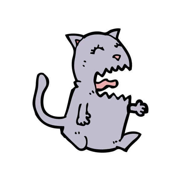 Cartone animato gatto arrabbiato — Vettoriale Stock