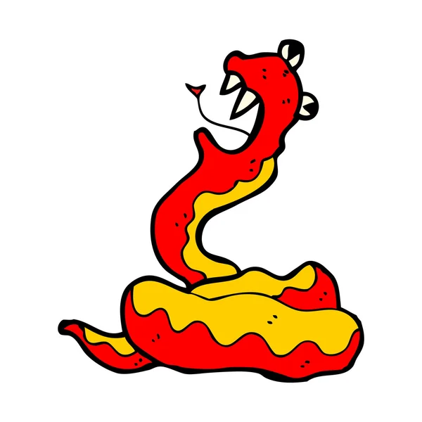 Desenhos animados de serpente venenosa — Vetor de Stock