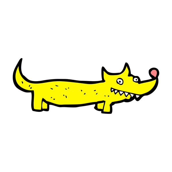 Cartoon gele hond — Stockvector