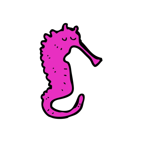 Pembe seahorse ile konuşma balonu — Stok Vektör