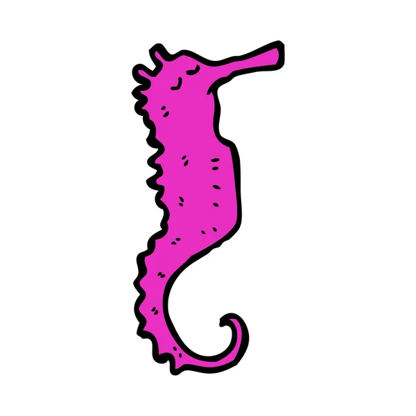 Pink seahorse with speech bubble — Stock Vector