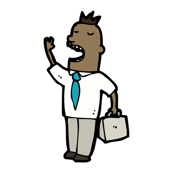 Busy businessman cartoon — Stock Vector