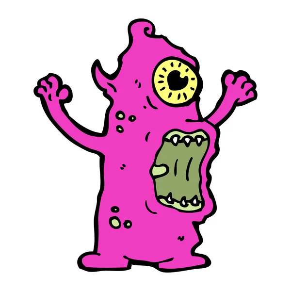 Hideous monstre dessin animé — Image vectorielle