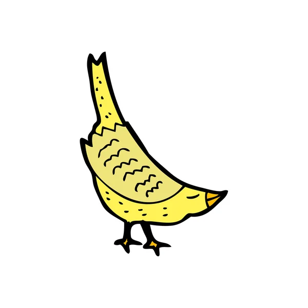 Bugande fågel cartoon — Stock vektor