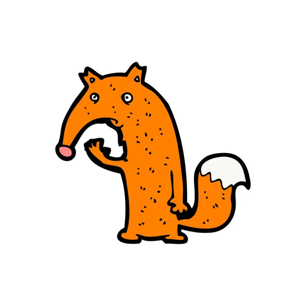 Zmatená karikatura fox — Stockový vektor