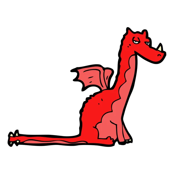 Caricatura de dragón galés — Vector de stock