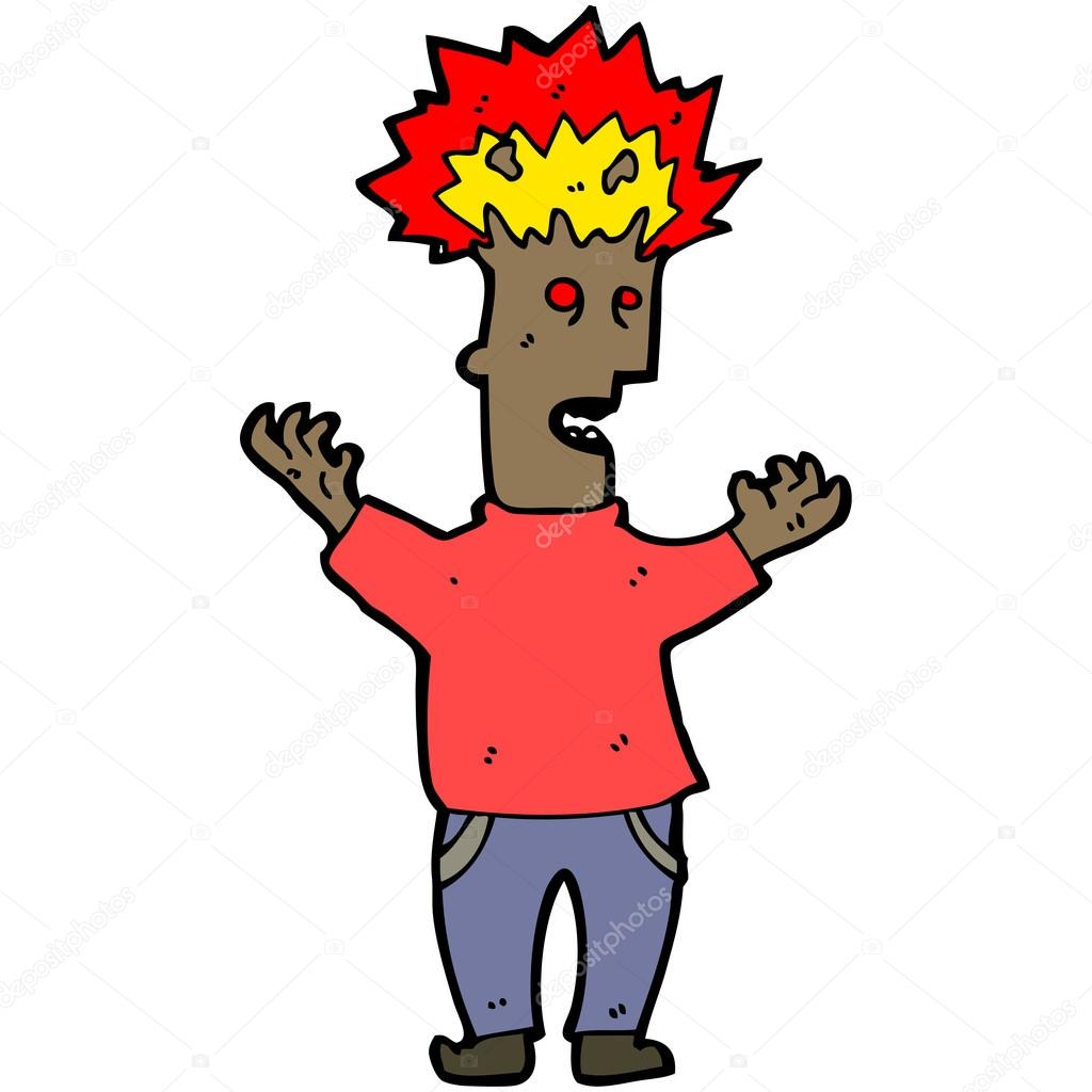 Exploding Head Cartoon Stock Vector Image By C Lineartestpilot 14930933