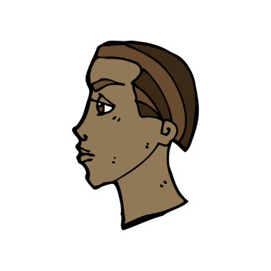 yan profil karikatür