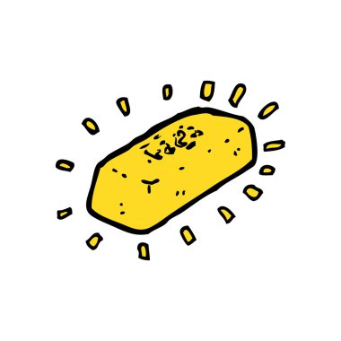 parlak altın bar cartoon