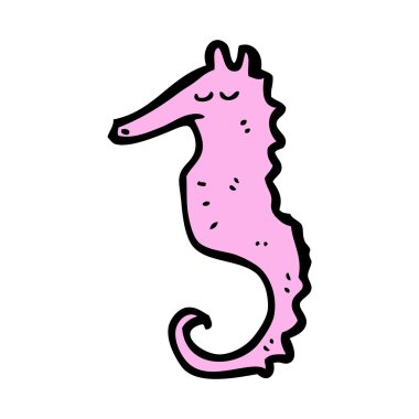 Sevimli deniz atı karikatür