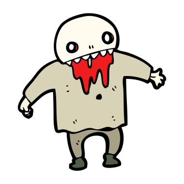 çizgi film korkunç canavar adam