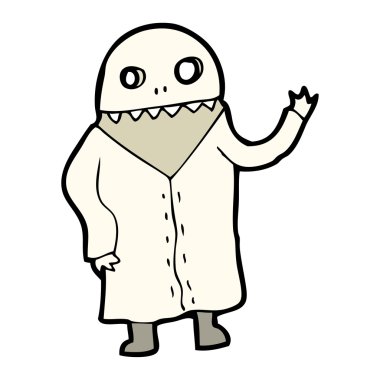 çizgi film korkunç canavar adam