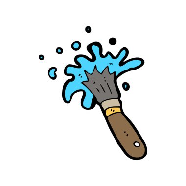 dağınık paintbrush karikatür