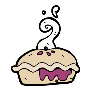 sıcak vişneli turta karikatür