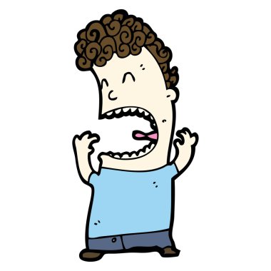 diye bağıran adam karikatür