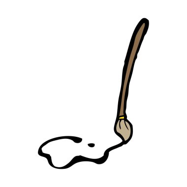 dağınık Kaligrafi fırçası karikatür