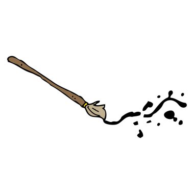 dağınık Kaligrafi fırçası karikatür