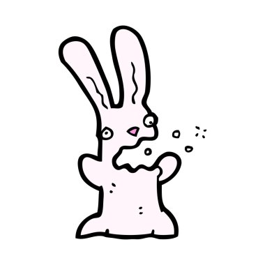 karikatür tavşan geğirme