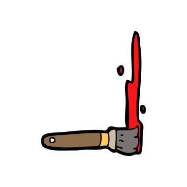 dağınık boya fırçası karikatür