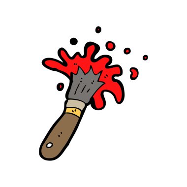 dağınık boya fırçası karikatür