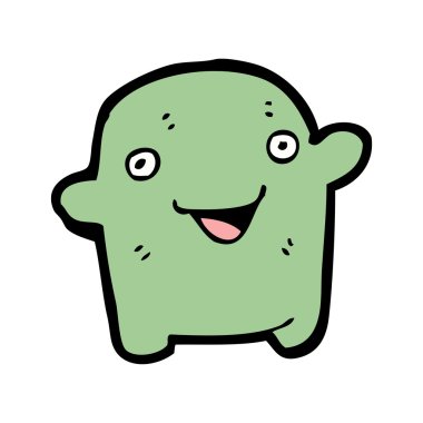 dalgalanan yabancı bebek yaratık karikatür